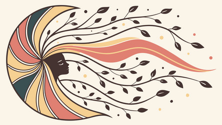 nautilus shell with swirling elements abstract vector image