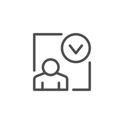 person approval line modern icon vector