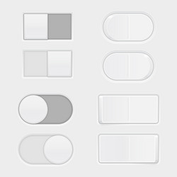 Switch gray 3d push buttons vector