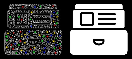 flare mesh carcass card index icon with vector image