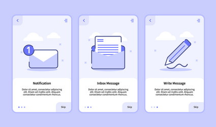 notification inbox message write vector image