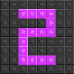 puzzle building blocks number two flat design vector image