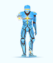 stylish cyborg man humanoid robot with artificial vector image
