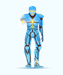 stylish cyborg man humanoid robot with artificial vector