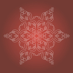 Vintage christmas background with isolated vector