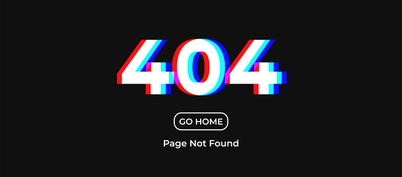 404 page not found error layout template vector image
