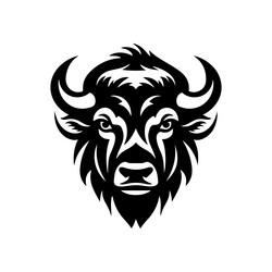 a bison head design on white background Vector Image