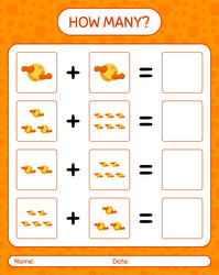 how many counting game with full moon worksheet vector image