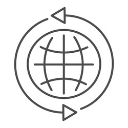 internet thin line icon go to web vector image