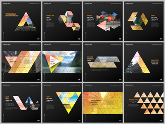 minimal brochure templates with triangular design vector image