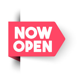 Red Open Label with Text vector image
