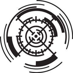 scope target icon simple style vector image