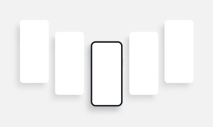 smartphone mockup with blank mobile web pages vector