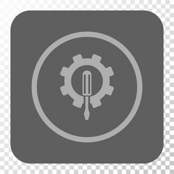 engineering rounded square button vector image