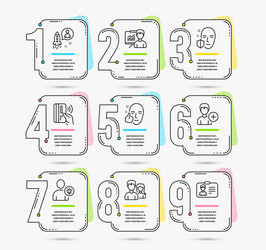 infographic template with numbers 9 options set vector image