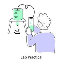 lab practical vector image