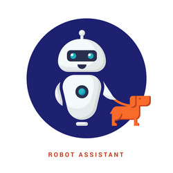 robot assistant mechanic inventor technician vector image