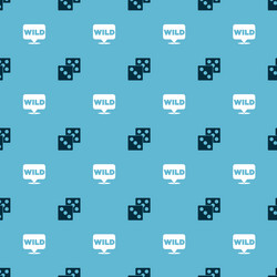 set game dice and pointer to wild west on seamless vector image