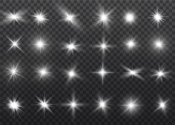 white light stars vector