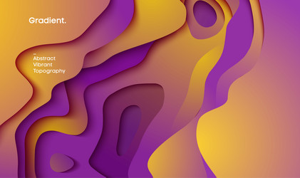 Abstract Paper Cut Gradient Background vector image