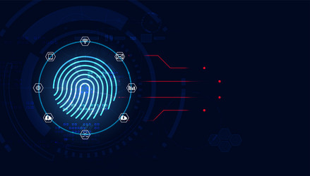 Abstract Security Fingerprint Data vector image