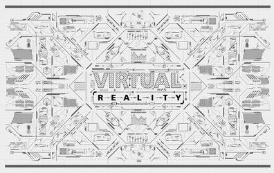 background with futuristic user interface vector image