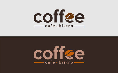 coffee logo design with minimalist style art vector