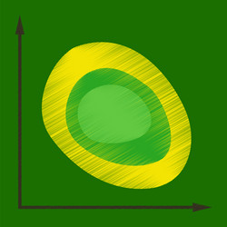 flat shading style icon graph vector image