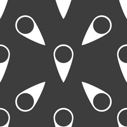 map pointers web icon flat design seamless gray vector image