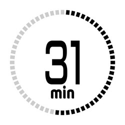 minutes countdown timer vector image