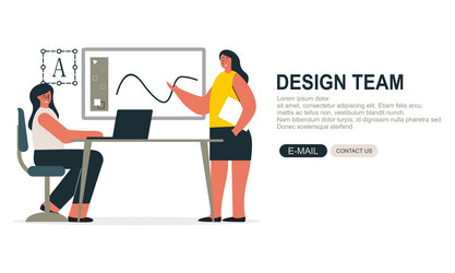 web design studio or team working vector image