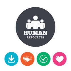 human resources sign icon hr symbol vector