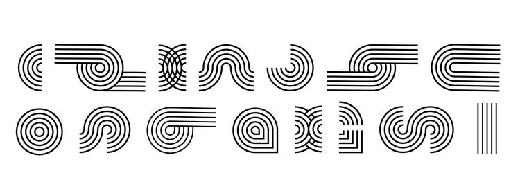 line pattern abstract shapes geometric elements vector image