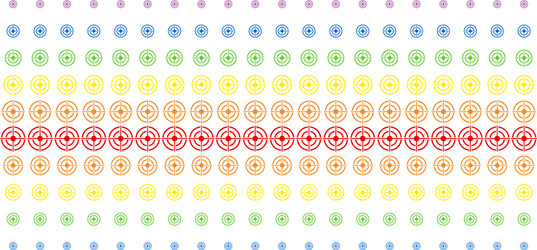 target bullseye shape halftone spectral array vector image