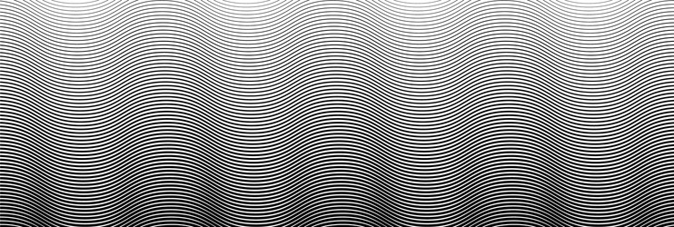 wide rectangular format wavy waving zig-zag vector image