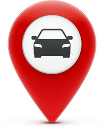 glossy red map location pointer vector image