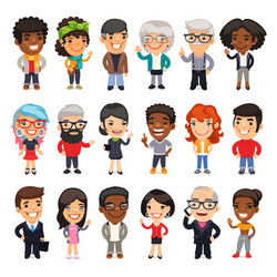 Cartoon people collection vector