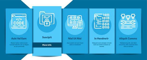 coding system onboarding vector image
