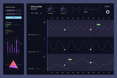 Data Visualization Dashboard vector image