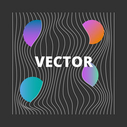 abstract linear background with colored circles vector image