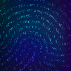 binary code fingerprint shape biometric data vector image