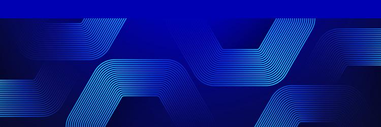 blue abstract background with hexagon lines vector image