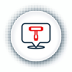 line multi-function all-in-one portable skate tool vector image