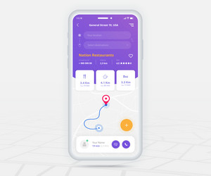 map gps navigation app ux ui concept mobile vector image