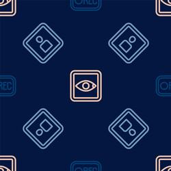 set line record button play video and rating vector image