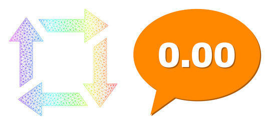spectral net gradient recycle icon and 000 vector image
