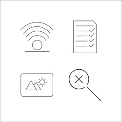 web simple linear icon setsimple outline icons vector image