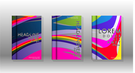 abstract cover with wave elements book design vector image