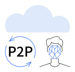 cloud-based peer-to-peer data sharing with face vector image