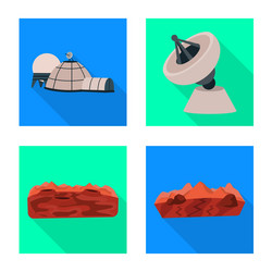 isolated object science and cosmic sign set vector image